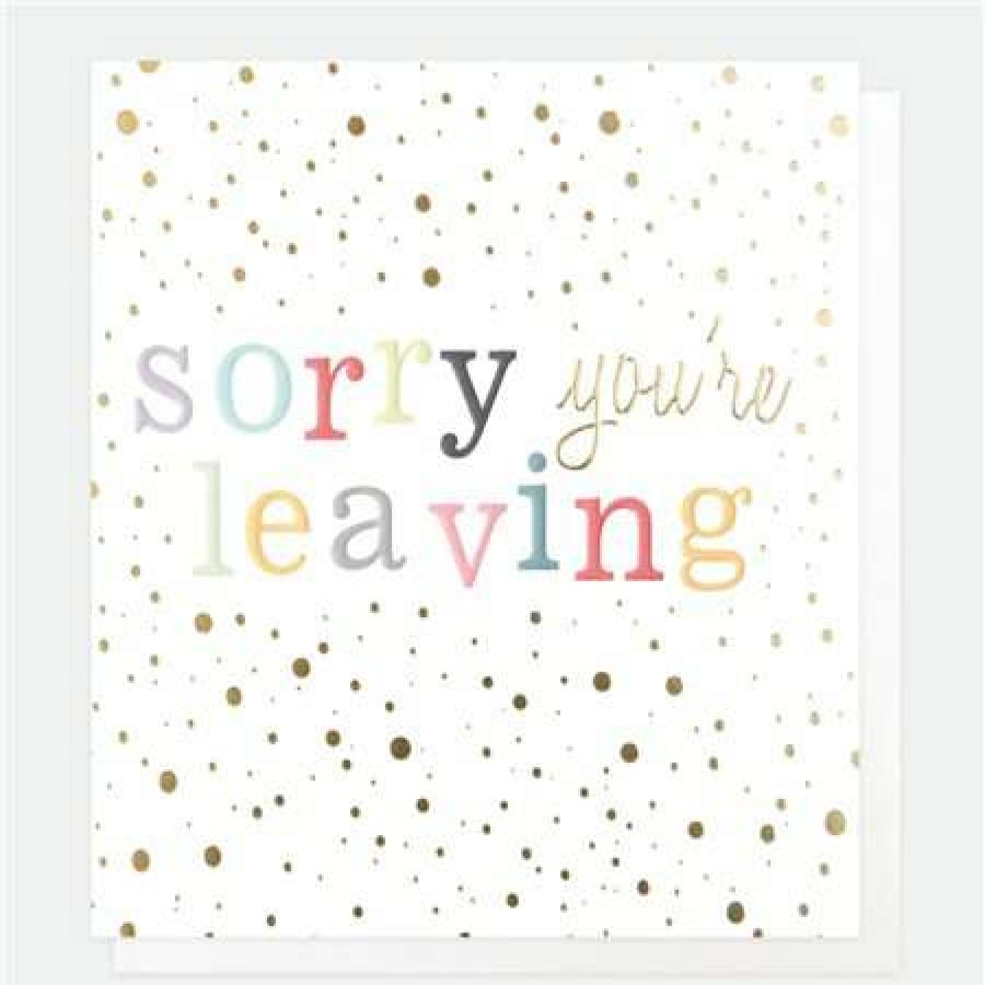 Greeting Cards * | Outlet Caroline Gardner Sorry You'Re Leaving Card White