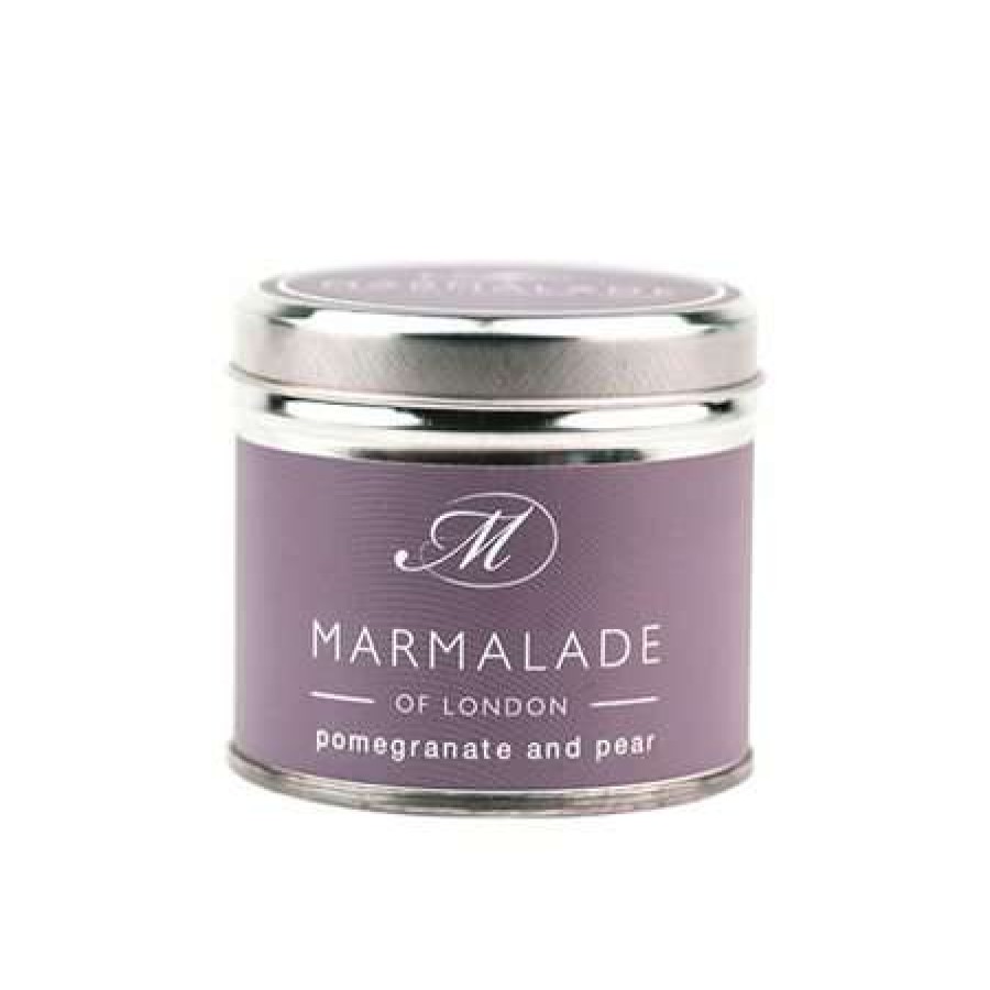 Candles * | Outlet Marmalade Of London Medium Tin Candle Pomegranite N/A