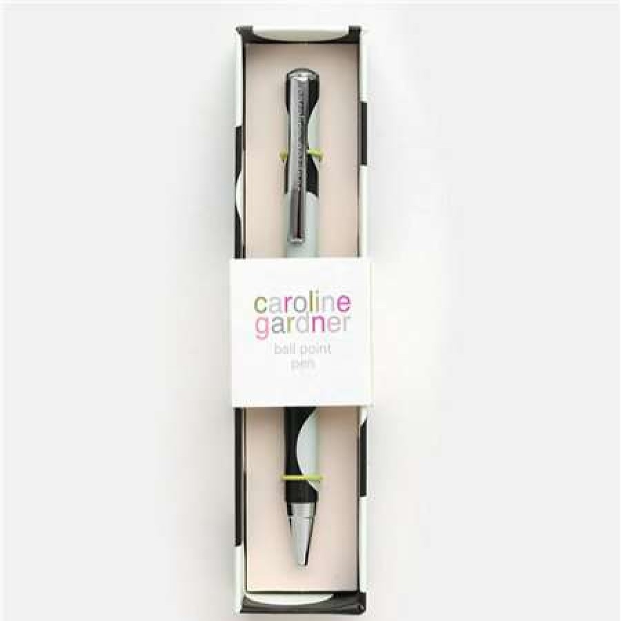 Stationery * | Sale Caroline Gardner Spot Design Pen Charcoal