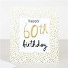 Greeting Cards * | Outlet Caroline Gardner Gold 60Th Birthday Card White