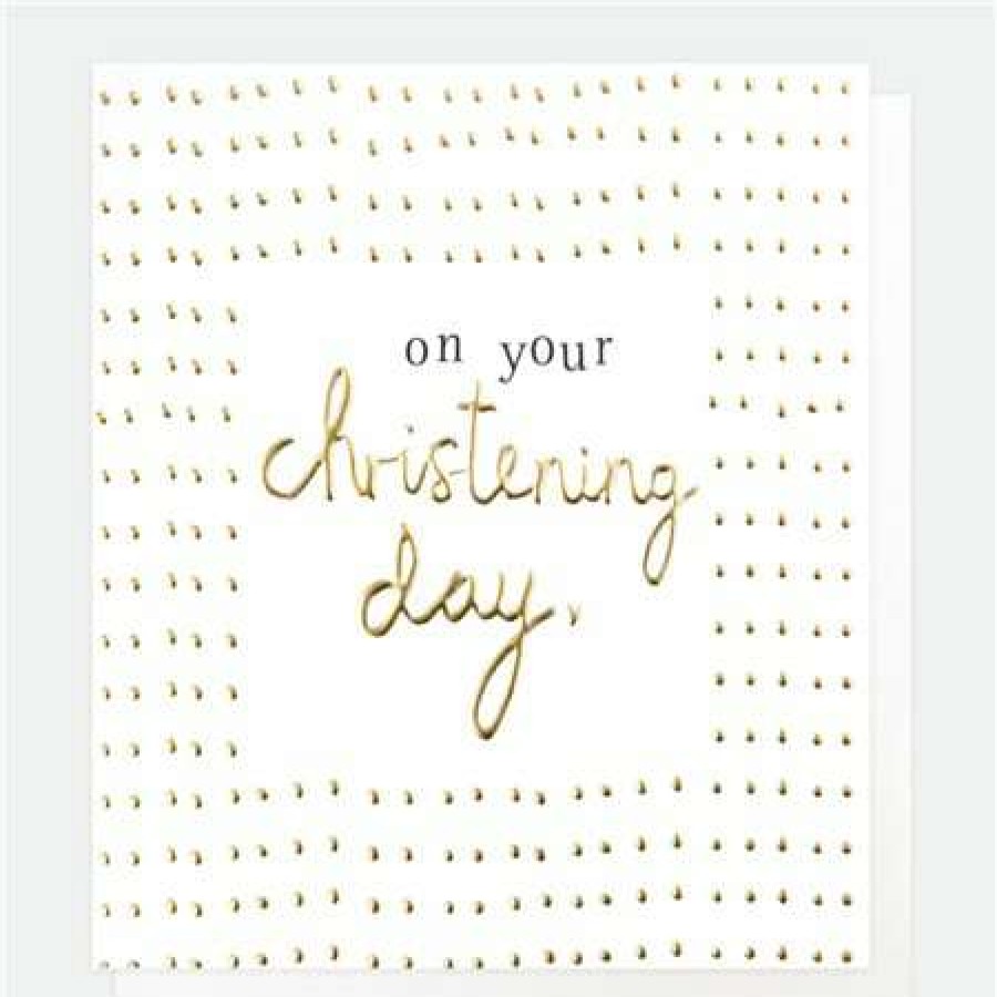 Greeting Cards * | Clearance Caroline Gardner On Your Christening Day Card White