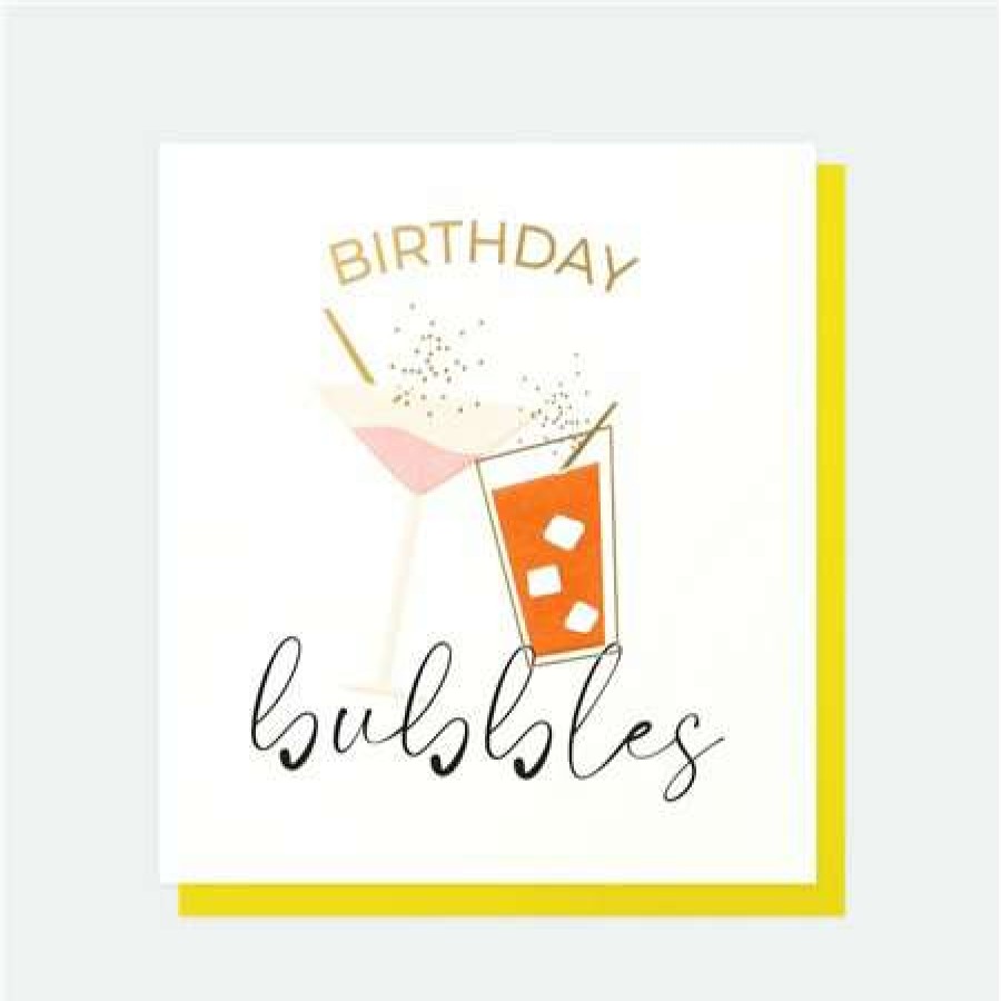 Greeting Cards * | Clearance Caroline Gardner Birthday Bubbles Card White