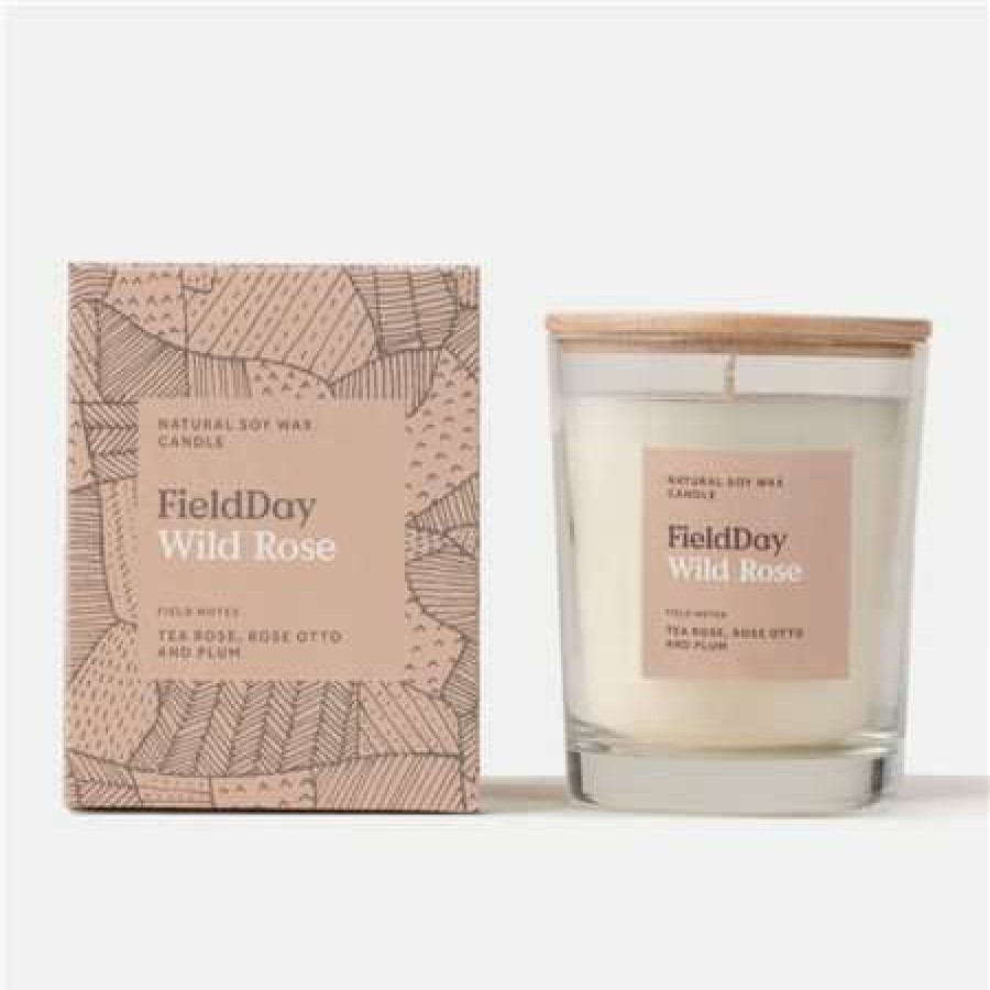 Candles * | Outlet Field Day Wild Rose Large Candle Pink