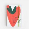 Stationery * | Sale Caroline Gardner Strawberry Heart Chunky Notebook Red