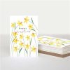 Greeting Cards * | Clearance Caroline Gardner Daffodil Design Thankyou Notes Lemon