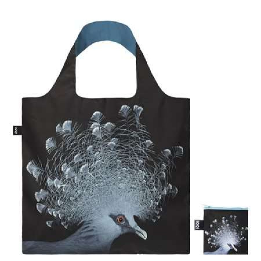 Reusable Shopping Bags * | Clearance Loqi Crowned Pigeon Bag Black