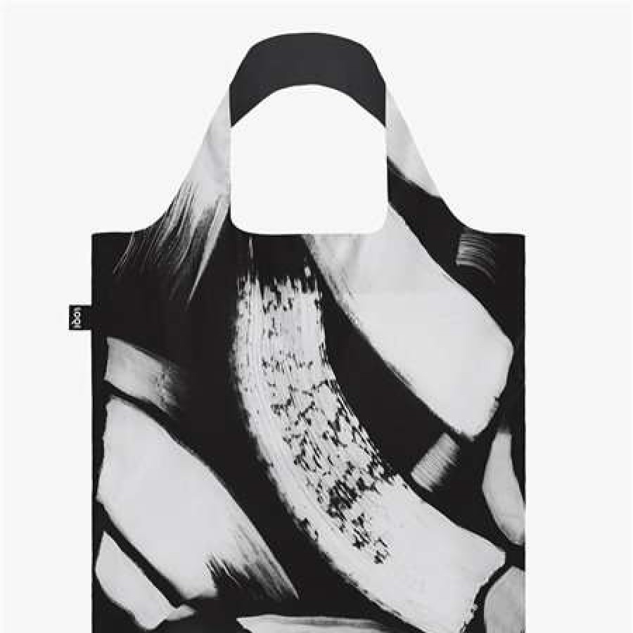 Reusable Shopping Bags * | Outlet Loqi Paint Strokes Recycled Bag Black