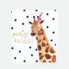 Greeting Cards * | Sale Caroline Gardner Painted Giraffe Birthday White