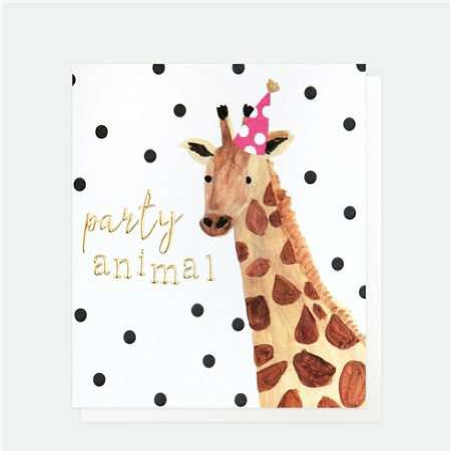 Greeting Cards * | Sale Caroline Gardner Painted Giraffe Birthday White