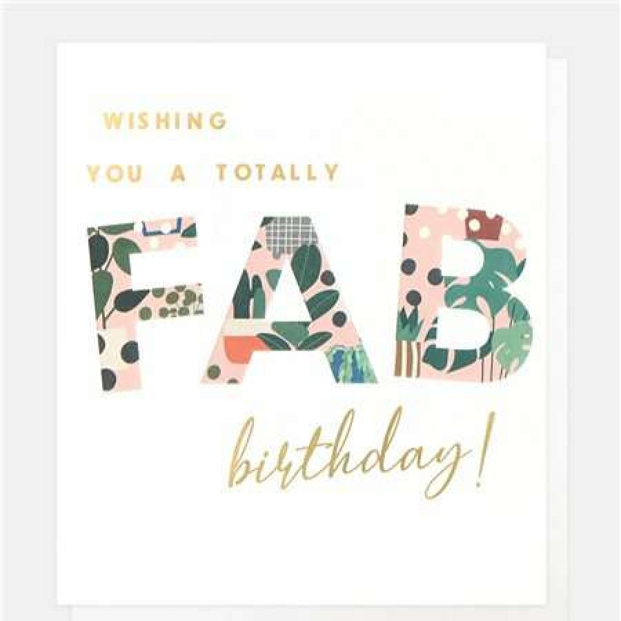 Greeting Cards * | Clearance Caroline Gardner Fab Happy Birthday Card White