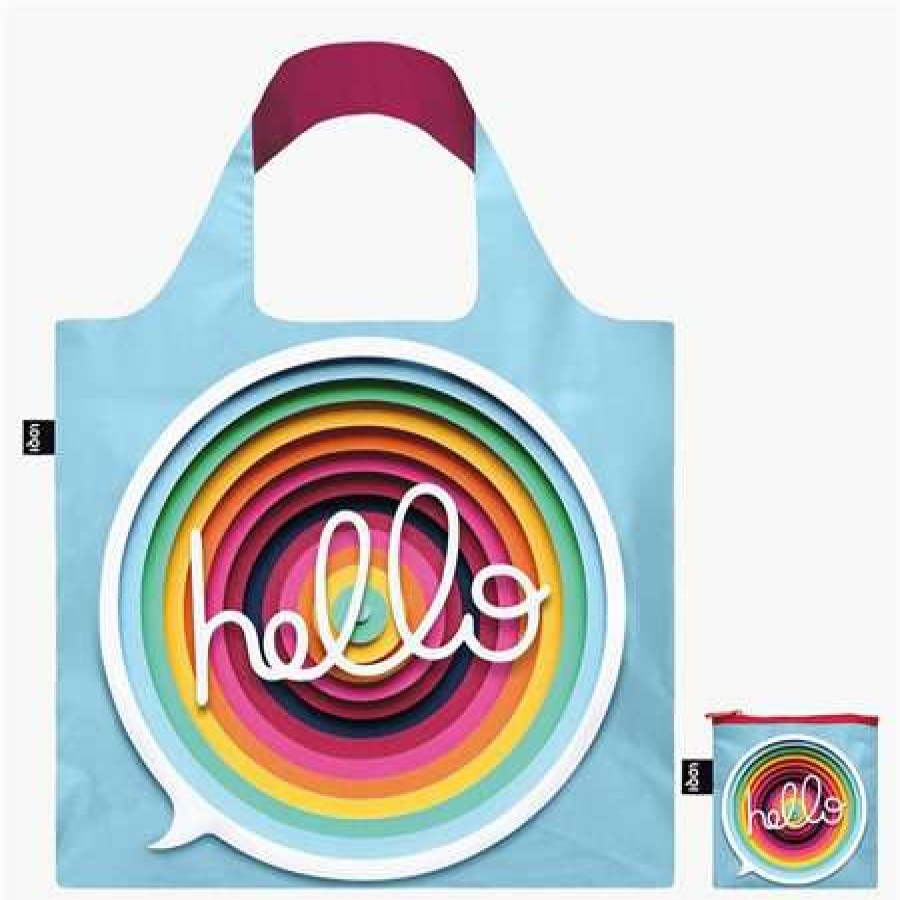 Reusable Shopping Bags * | Outlet Loqi Hello Recycled Bag Blue