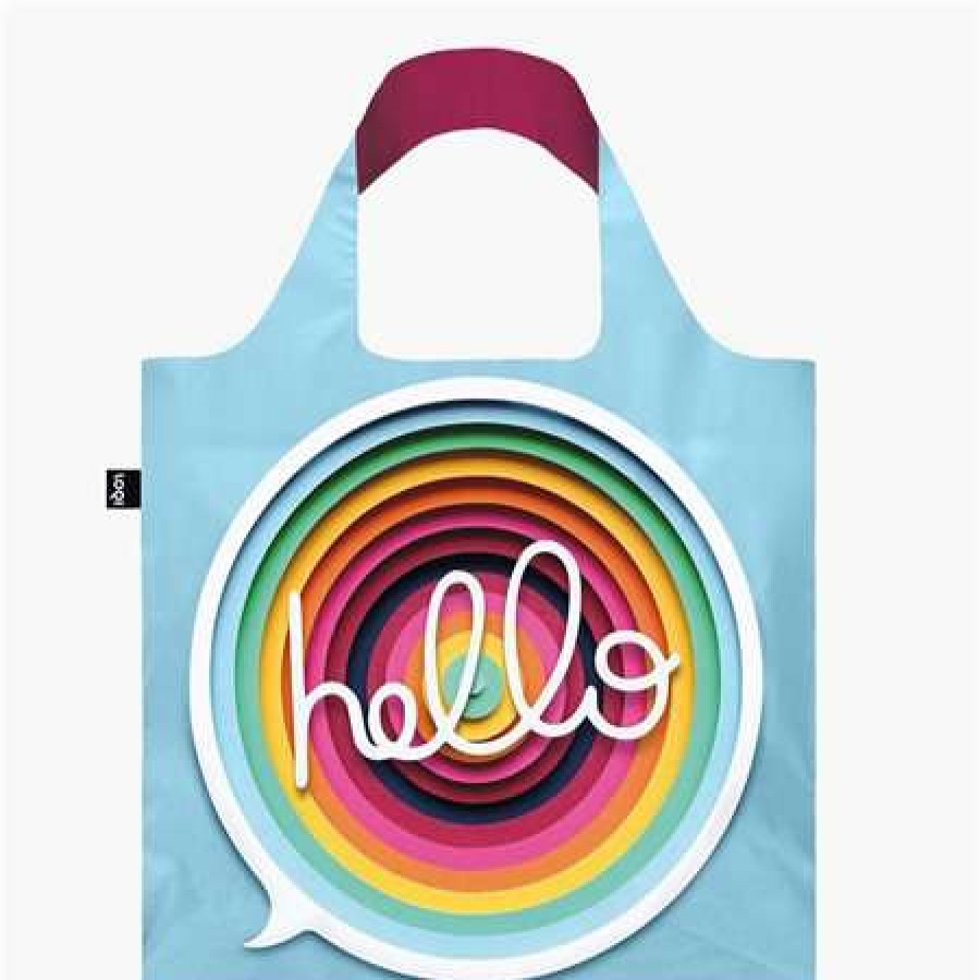 Reusable Shopping Bags * | Outlet Loqi Hello Recycled Bag Blue