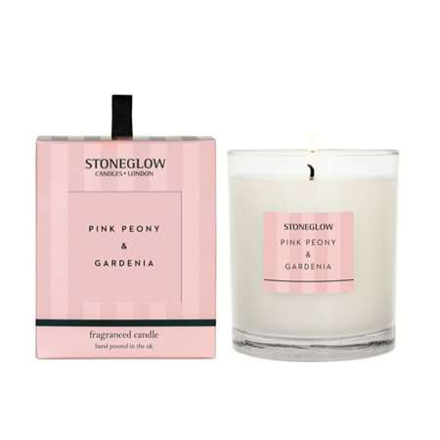 Candles * | Sale Stoneglow Modern Classics Pink Peony & Gardenia Candle Pink