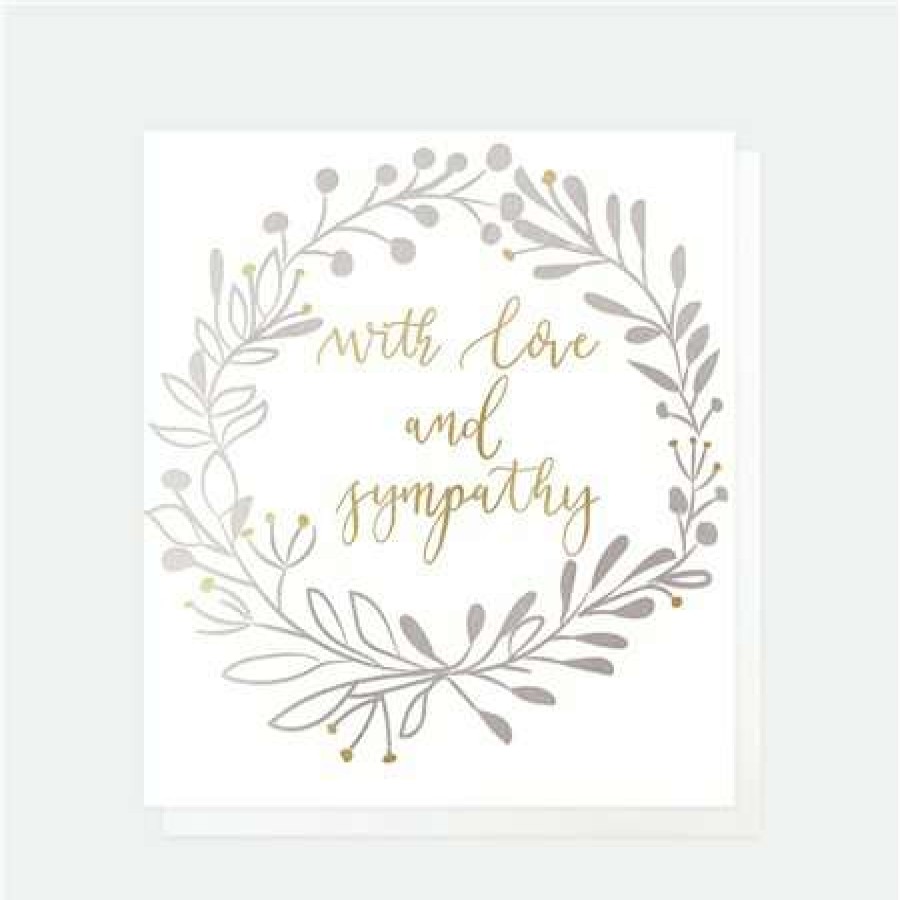 Greeting Cards * | Outlet Caroline Gardner With Love And Sympathy Card White