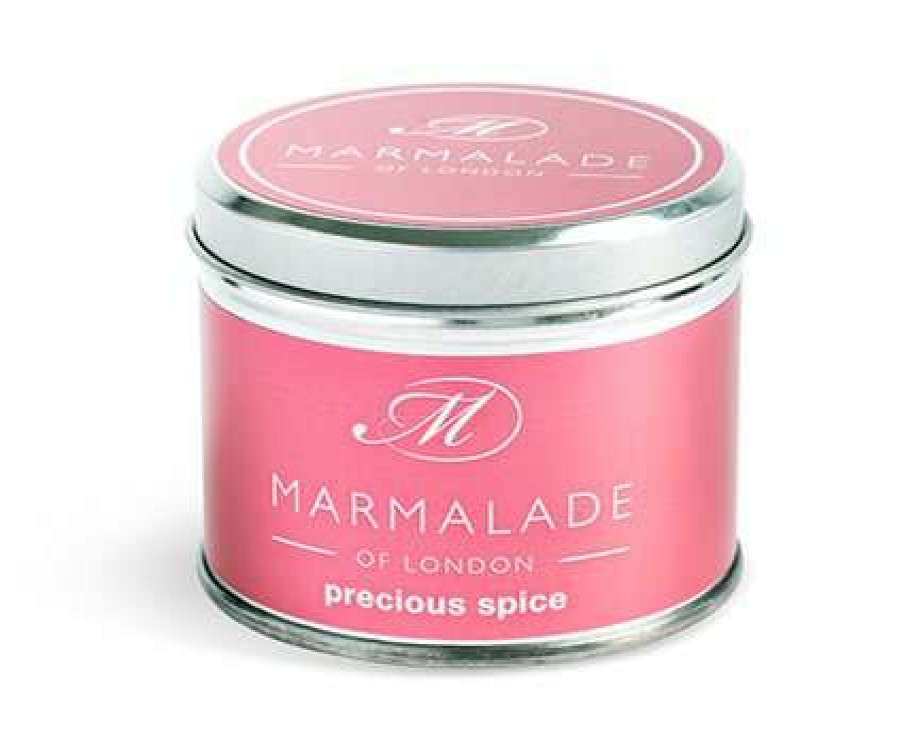 Candles * | Outlet Marmalade Of London Precious Spice Medium Tin Candle Red