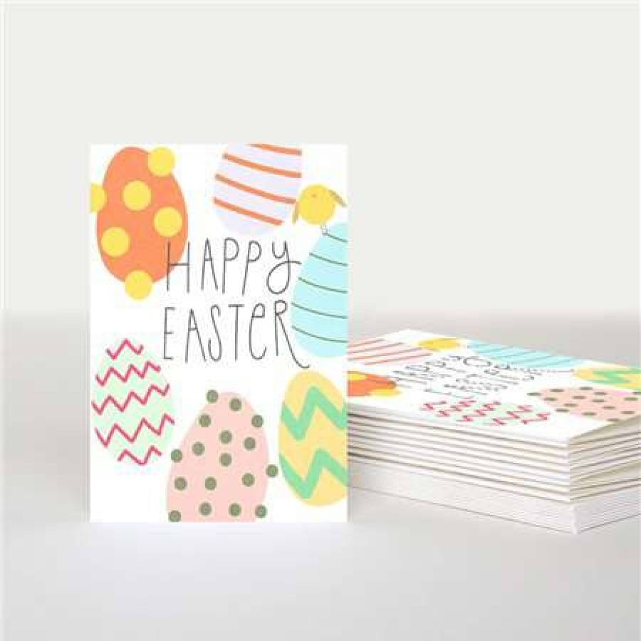 Greeting Cards * | Outlet Caroline Gardner Happy Easter Notecards White