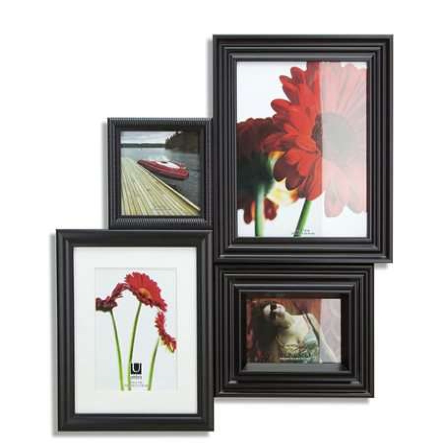 Photo Frames * | Sale Umbra Bevy Wall Photo Frame Black