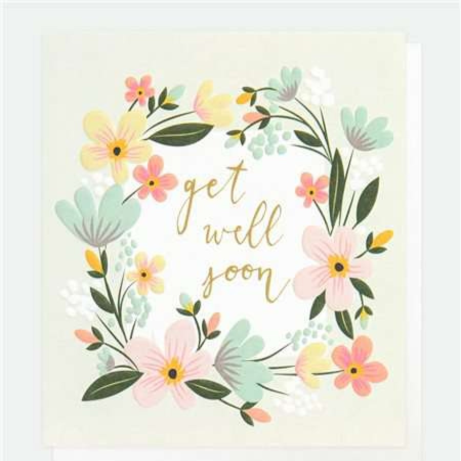 Greeting Cards * | Sale Caroline Gardner Get Well Soon Card White