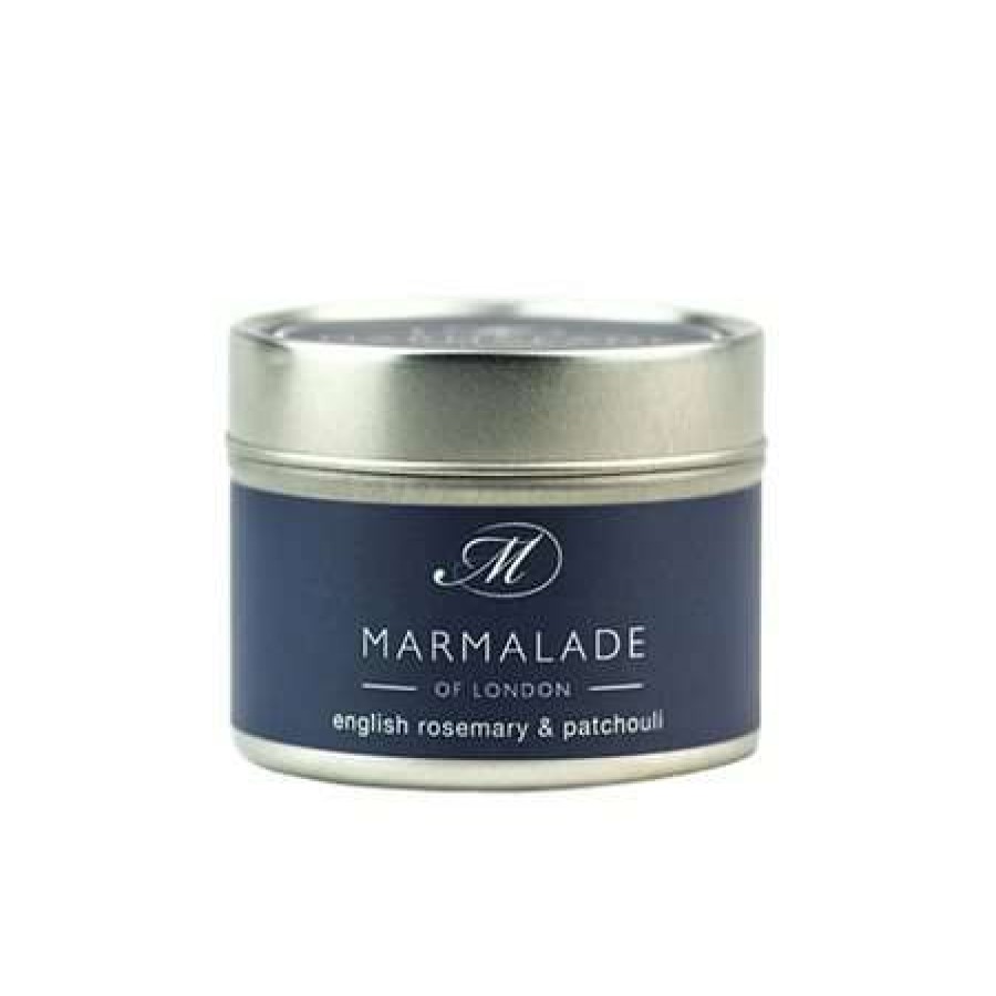 Candles * | Outlet Marmalade Of London English Rosemary & Patchouli Small Tin Candle