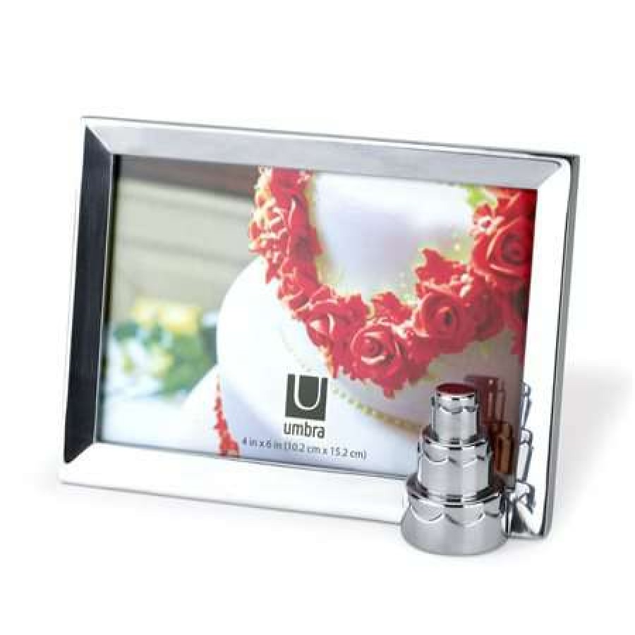 Photo Frames * | Sale Umbra Memoire Cake Photo Frame Silver