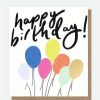 Greeting Cards * | Clearance Caroline Gardner Happy Birthday Card With Balloon Design White