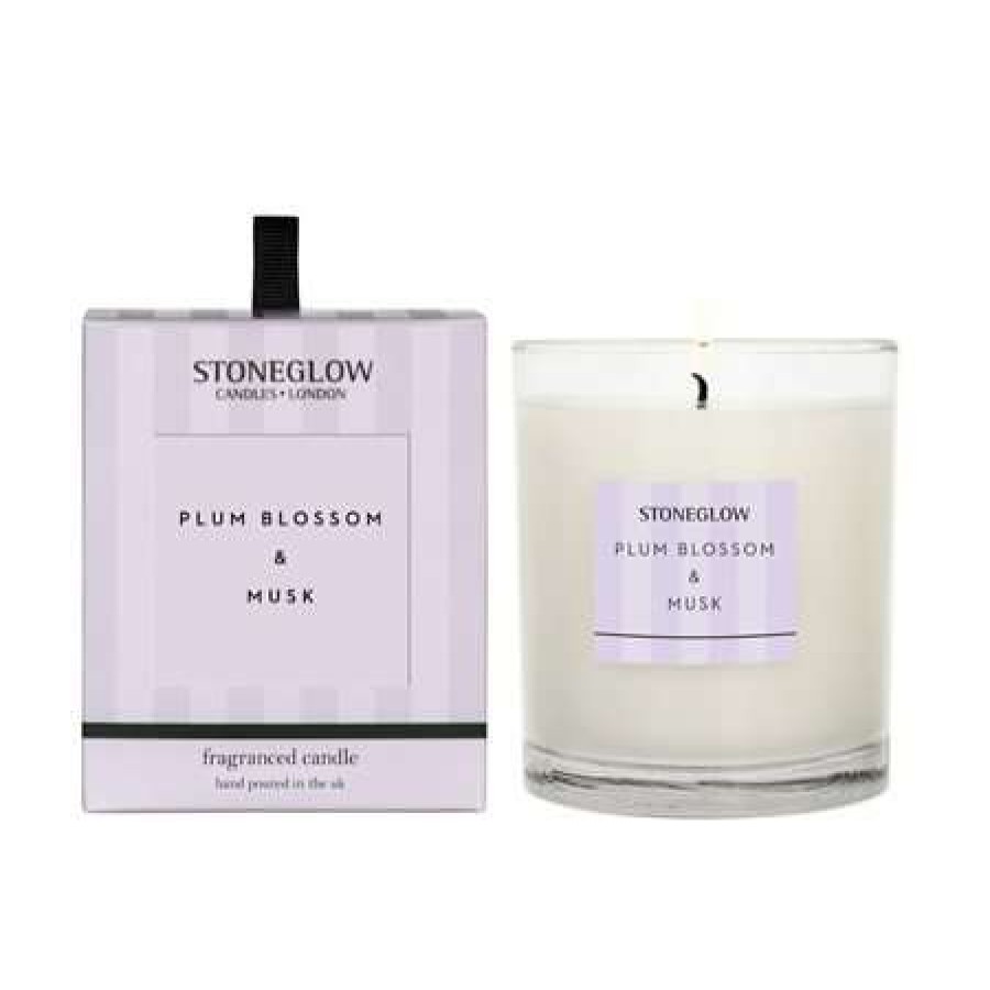 Candles * | Sale Stoneglow Modern Classics Plum Blossom & Musk Candle Lilac