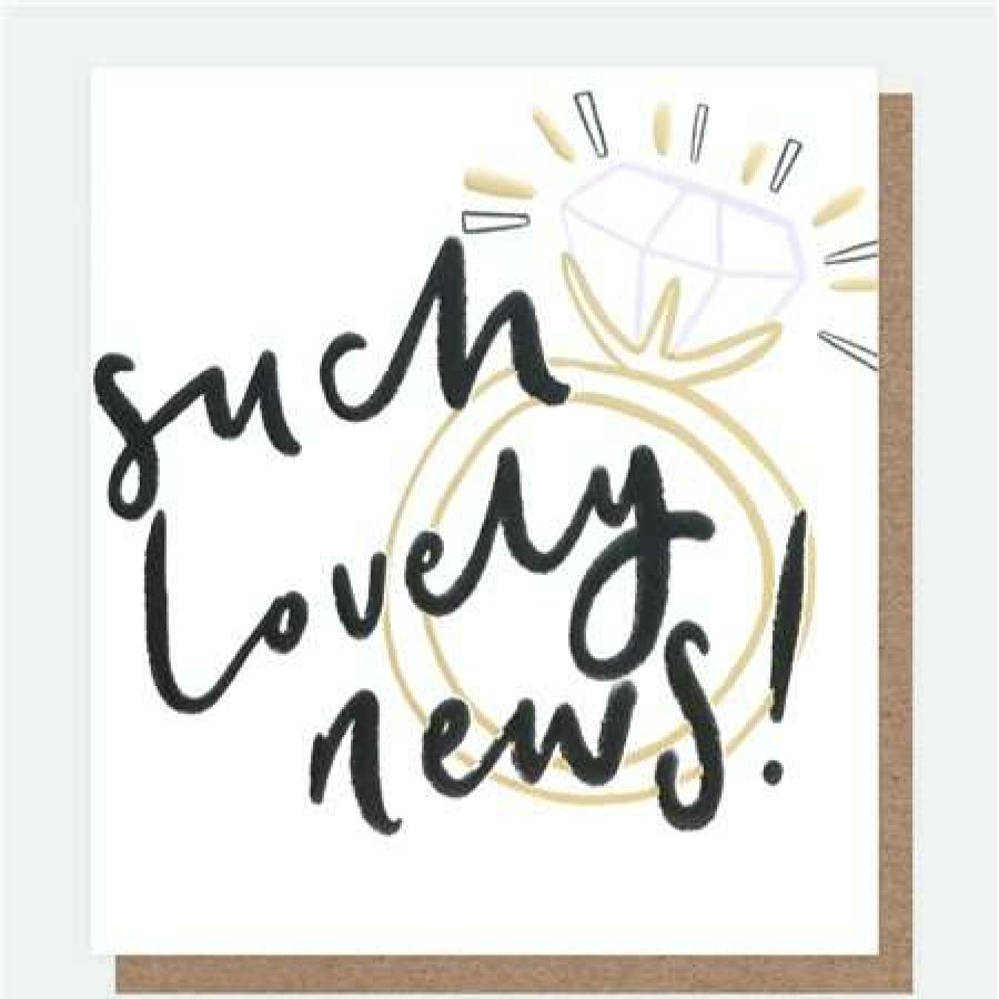 Greeting Cards * | Clearance Caroline Gardner Lovely News Card White