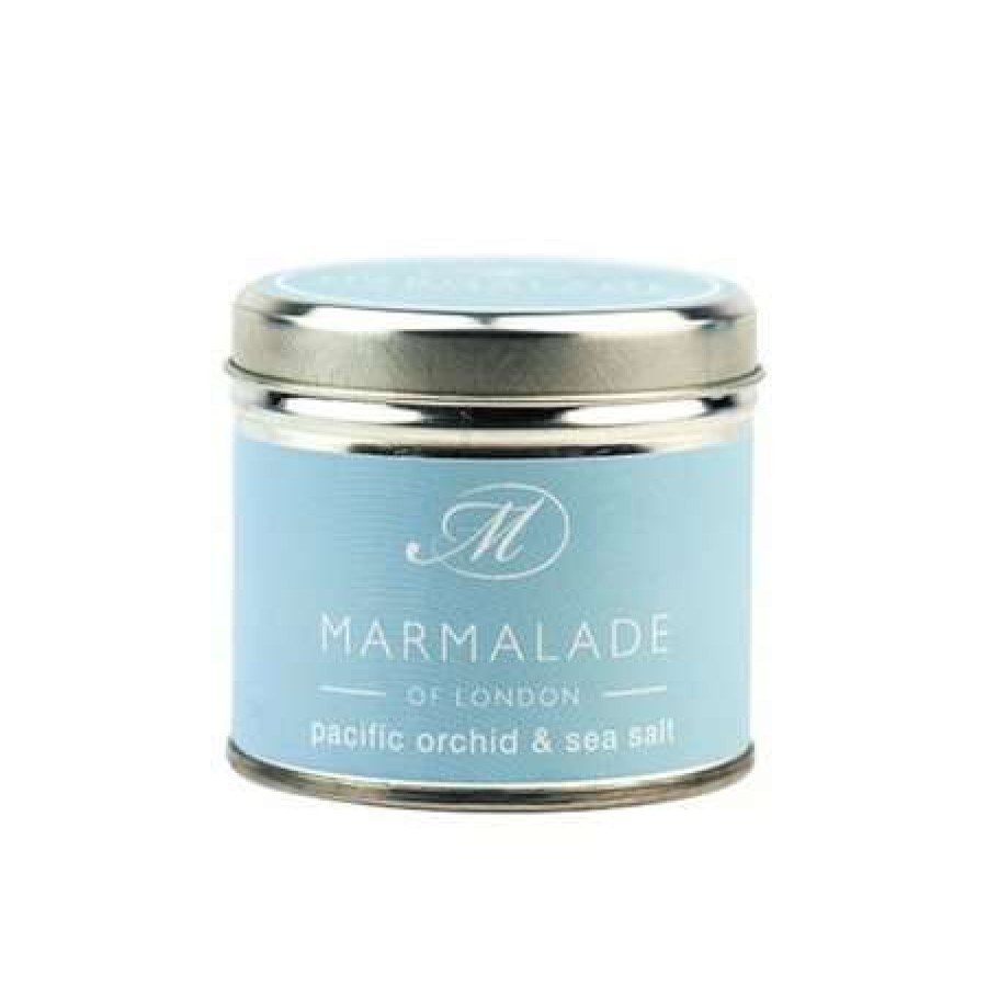 Candles * | Clearance Marmalade Of London Pacific Orchid & Sea Salt Medium Tin Candle