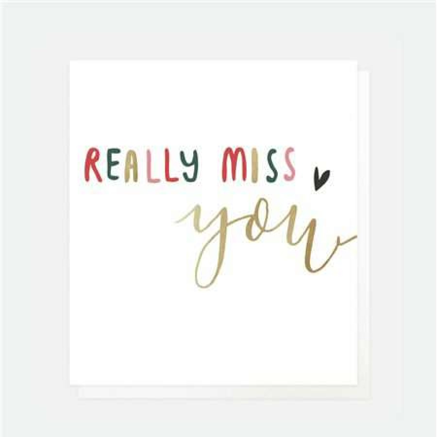 Greeting Cards * | Sale Caroline Gardner Miss You White