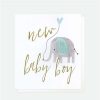 Greeting Cards * | Clearance Caroline Gardner Elephant Balloon New Baby Boy White