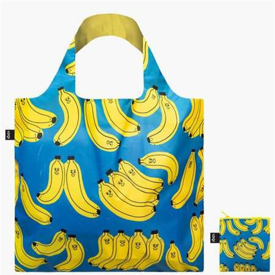 Reusable Shopping Bags * | Sale Loqi Bad Bananas Recycled Bag Blue