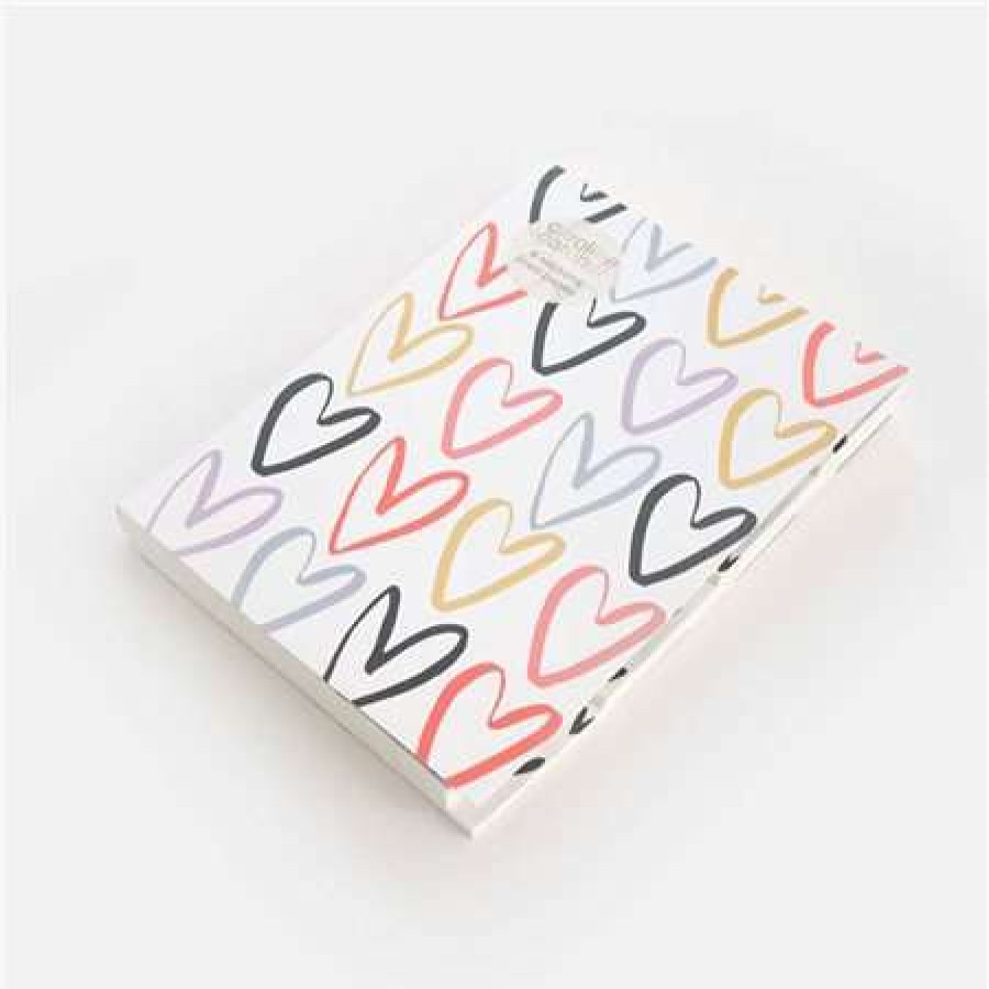 Stationery * | Clearance Caroline Gardner Heart Tabbed Notebook Pink