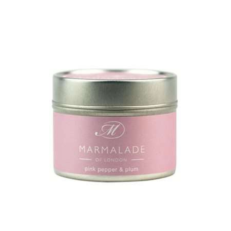 Candles * | Clearance Marmalade Of London Pink Pepper & Plum Small Tin Candle