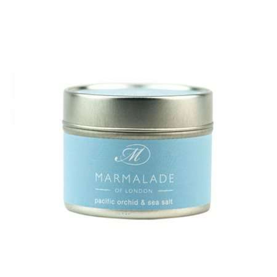 Candles * | Sale Marmalade Of London Pacific Orchid & Sea Salt Small Tin Candle