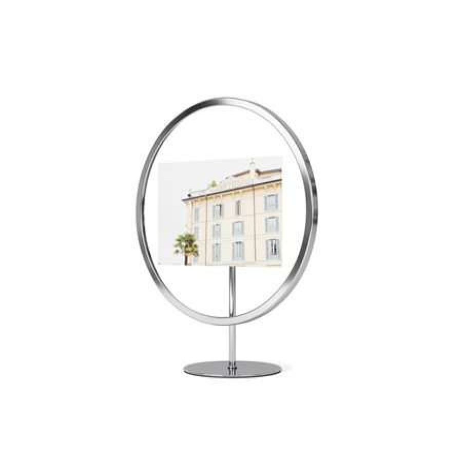 Photo Frames * | Sale Umbra Infinity Circular Picture Frame 4 X 6 Silver