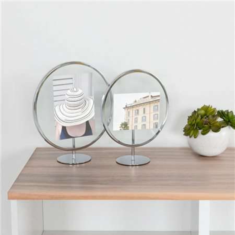 Photo Frames * | Sale Umbra Infinity Circular Picture Frame 4 X 6 Silver