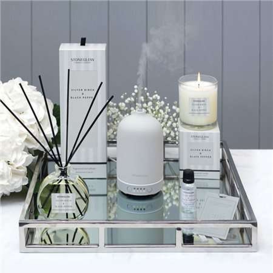 Candles * | Clearance Stoneglow Modern Classics Silver Birch & Black Pepper Candle Silver