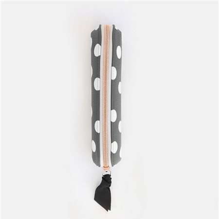 Stationery * | Clearance Caroline Gardner Spot Pencil Case Charcoal