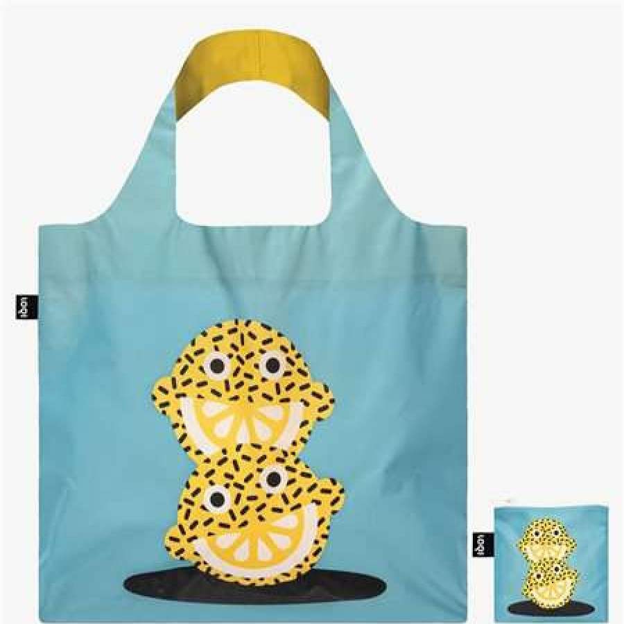 Reusable Shopping Bags * | Clearance Loqi Lucky Lemons Recycled Bag Blue