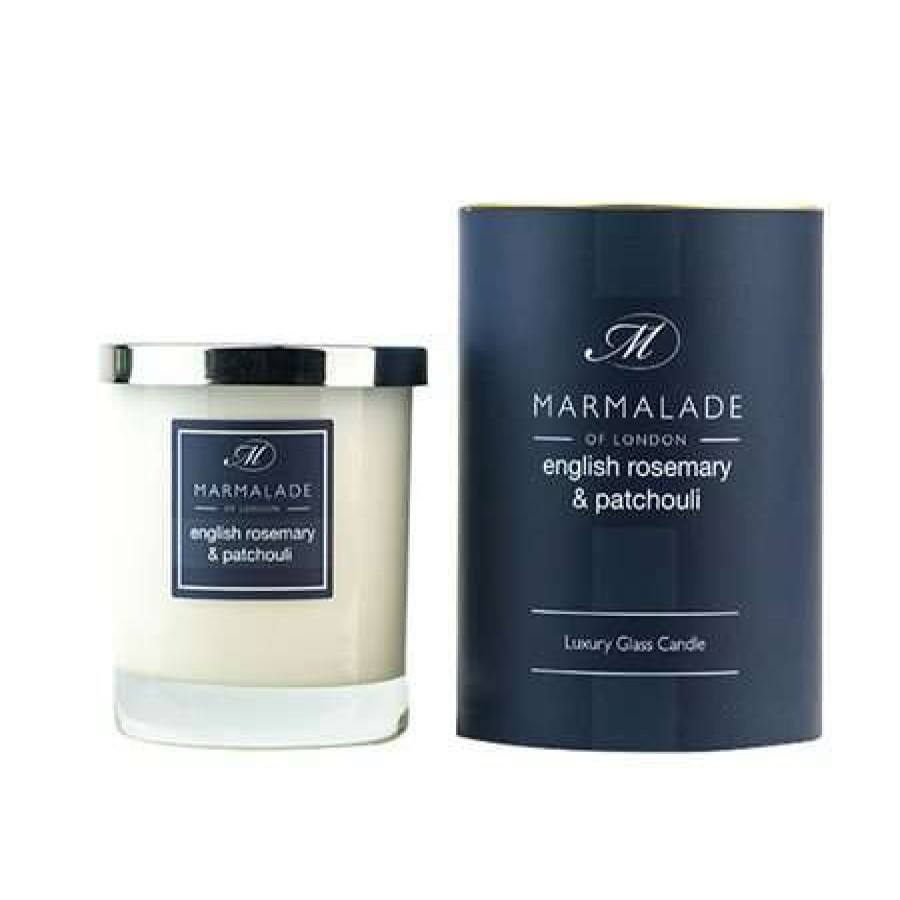 Candles * | Clearance Marmalade Of London English Rosemary & Patchouli Large Glass Candle